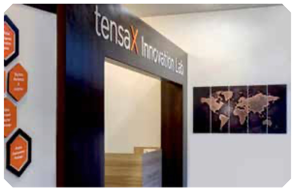 Innovation Lab team collaborating at a whiteboard